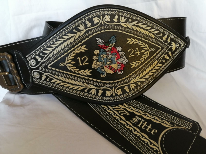 Ranzen Leder Wappen Privat